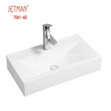 washroom one piece ceramic vanity sink